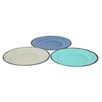 Diversen Tom dinerbord 25 cm melamine 229 gram wit/grijs - thumbnail