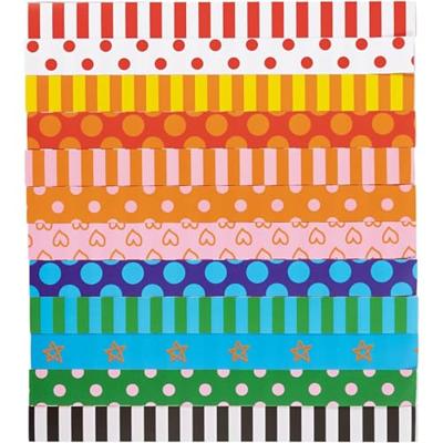 Creativ Company Slinger stroken, bedrukt, l: 16 cm, b: 15 mm, 400 stuk/ 1 doos - thumbnail