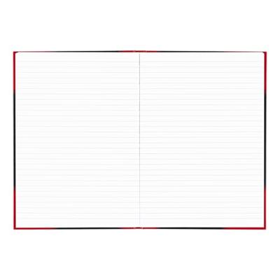 Notitieboek Bantex zwart/rood A4 lijn 70gr 96vel | 6 stuks