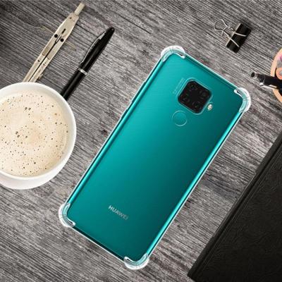 Voor Huawei Nova 5i Pro vierhoek anti-drop ultradunne transparante TPU telefoon geval (transparant)