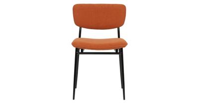 WOOOD Eetkamerstoel 'Dané' Rib, kleur Oranje WOOOD Eetkamerstoel 'Dané' Rib, kleur Oranje