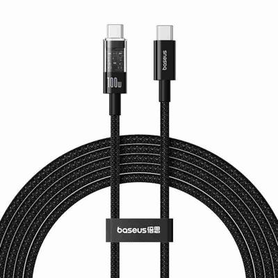 Baseus Gem USB C naar USB C snellaadkabel 2 m 100 W Zwart