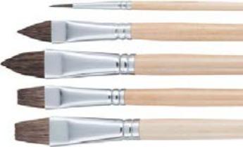 Talens Art Creation Olie&Acrylpenselenset Van 5 -Runderhaar Talens Art Creation Olie&Acrylpenselenset Van 5 -Runderhaar