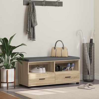 Halbank met kussen met lade Sonoma Eiken 100 x 38 x 46 cm Halbank met kussen met lade Sonoma Eiken 100 x 38 x 46 cm