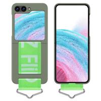 Lunso - Samsung Galaxy Z Flip5 - Hoes met band - Lichtgroen/Groen - thumbnail