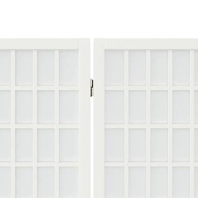 Kamerscherm inklapbaar 4 panelen Japanse stijl 160x170 cm wit - thumbnail