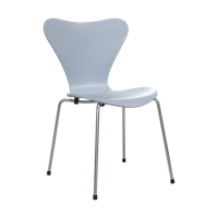 Fritz Hansen Series 7 vlinderstoel chrome 7:14 AM Blue - thumbnail