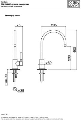 Dornbracht Tara Classic Eengreepsmengkraan Chroom Dornbracht Tara Classic Eengreepsmengkraan Chroom