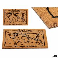 Deurmat GiftDecor World Afgedrukt PVC Kokosvezel 40 x 2 x 60 cm (10 Stuks) - thumbnail