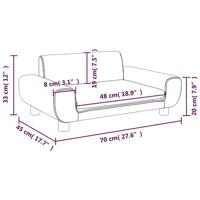 Kinderbank 70x45x33 cm fluweel donkergrijs - thumbnail