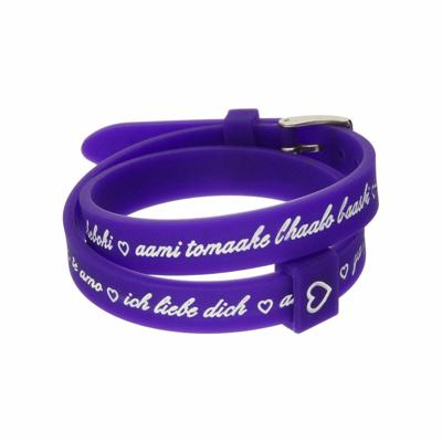 Armband Dames il mezzometro I LOVE YOU SILVER - BRACCIALE IN SILICONE/SILICONE BRACELET Armband Dames il mezzometro I LOVE YOU SILVER - BRACCIALE IN SILICONE/SILICONE BRACELET