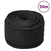 Werktouw 20 mm 50 m polypropeen zwart - thumbnail