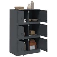 Dressoir 67x39x107 cm staal antracietkleurig - thumbnail