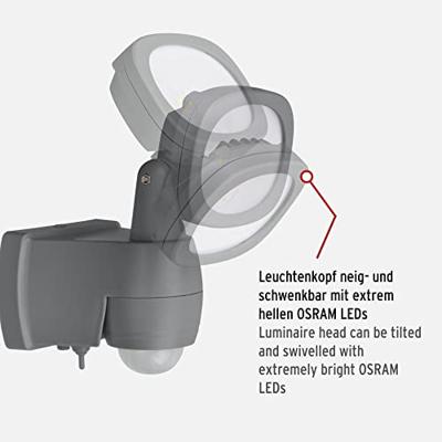 Brennenstuhl batterij LED straler LUFOS | 400 lm | met infrarood-bewegingsmelder - 1178900100 Brennenstuhl batterij LED straler LUFOS | 400 lm | met infrarood-bewegingsmelder - 1178900100
