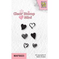 Nellie's Choice • mini clear stempels hearts-2 - thumbnail