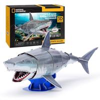 Cubic Fun 3d puzzel national geographic witte haai - thumbnail