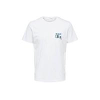 SELECTED HOMME T-shirt van biologisch katoen wit - thumbnail