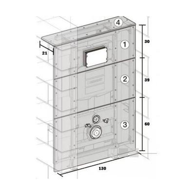 Geberit Universele Gipsplaten 130X130 cm. Voor Directe Afbouw