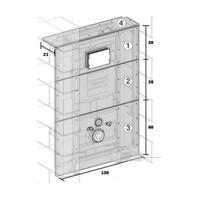 Geberit Universele Gipsplaten 130X130 cm. Voor Directe Afbouw - thumbnail