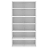 VidaXL Schoenenrek 54x34x100,5 cm bewerkt hout wit - thumbnail