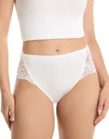 High Leg lace slip dames - Kant - 32292 - Hoog opgesneden kanten dames taille slip - Biologisch katoen - Onderbroek - thumbnail