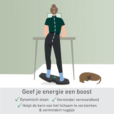 Leitz 65870089 Anti-vermoeidheidsmat (b x h x d) 540 x 65 x 310 mm Met genopt oppervlak, Met rubberlaag, Met wipfunctie, Ergonomisch Donkergrijs - thumbnail