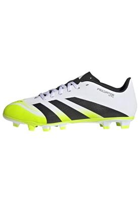 adidas Predator Club Gras / Kunstgras Voetbalschoenen (MG) Wit Zwart Neongeel - thumbnail