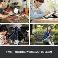 Logitech Rugged Folio Keyboard Case voor iPad (10e generatie en A16) met Smart Connector en duurzaam, morsbestendig toetsenbord, US International QWERTY indeling - Grijs - thumbnail