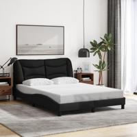 Bedframe zonder matras stof zwart 140x190 cm - thumbnail