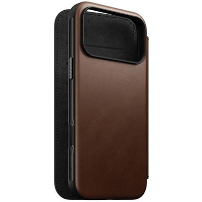 Nomad Modern Leather Folio iPhone 17 Pro Max Bruin
