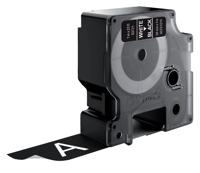 Labeltape Dymo LabelManager D1 polyester 24mm wit op zwart - thumbnail