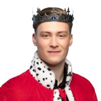 Metalen kroon Royalty zilver - thumbnail