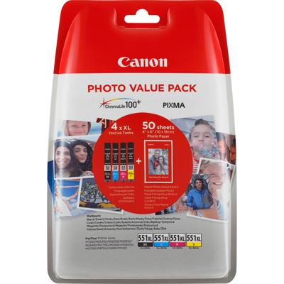 Canon Foto Valuepack CLI-551XL inkt Canon Foto Valuepack CLI-551XL inkt