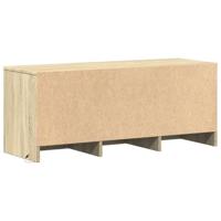 Tv-meubel met LED 97x34x40 cm bewerkt hout sonoma eikenkleurig - thumbnail