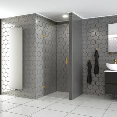 BWS Douchedeur | Medena | Profielloos | 70x200cm | Scharnieren Zwart | Nisdeur BWS Douchedeur | Medena | Profielloos | 70x200cm | Scharnieren Zwart | Nisdeur