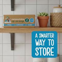 Eco Green Living Composteerbare hersluitbare bewaarzakjes 0,5 liter - 15 stuks - thumbnail