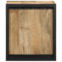 Nachtkastjes 2 st 40x35x40 cm massief ruw hout mango - thumbnail