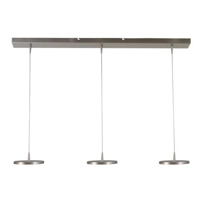 Masterlight Strakke design eettafellampDenia 2 3-lichts nikkel mat - 2082-37-100-3-DW