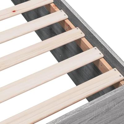 Bedframe bewerkt hout grijs sonoma eikenkleurig 120x190 cm