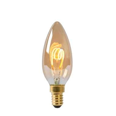 Lucide C35 - Filament lamp - Ø 3,5 cm - LED Dimb. - E14 - 1x3W 2200K - Amber Lucide C35 - Filament lamp - Ø 3,5 cm - LED Dimb. - E14 - 1x3W 2200K - Amber