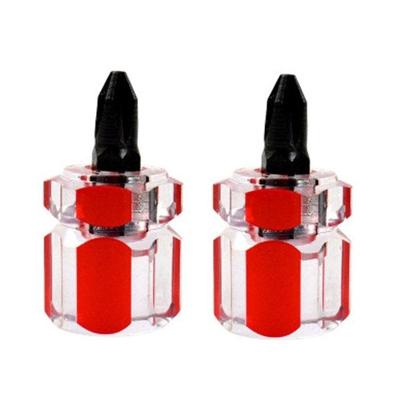 2 stks mini draagbare radijs hoofd schroef driver transparante handvat reparatie hand gereedschap (Phillips schroevendraaier) 2 stks mini draagbare radijs hoofd schroef driver transparante handvat reparatie hand gereedschap (Phillips schroevendraaier)