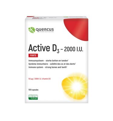 Quercus Botten,Spieren & Gewrichten Active D3-2000 I.U. 100Capsules