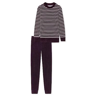 Dames pyjama badstof - Purple - Casual essentials - Warme winter pyjama