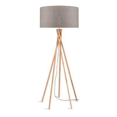Good&Mojo Vloerlamp 'Kilimanjaro' Bamboe en Eco linnen, kleur Donkerbeige Good&Mojo Vloerlamp 'Kilimanjaro' Bamboe en Eco linnen, kleur Donkerbeige