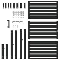 Tuinpoort afsluitbaar 100x150 cm aluminium zwart - thumbnail