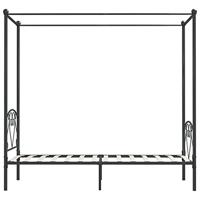 Hemelbedframe metaal grijs 90x200 cm - thumbnail
