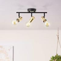 Brilliant Zwart met gouden plafondlampKerry 3-lichts - 99715/72 - thumbnail