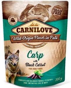 CARNILOVE DOG POUCH KARPER / ZWARTE WORTEL 12X300 GR