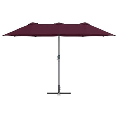Tuinparasol Bordeauxrood 380 x 196 x 235 cm Poedergecoat staal Tuinparasol Bordeauxrood 380 x 196 x 235 cm Poedergecoat staal