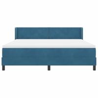 Boxspringbed met Matras Zwart 100x200 cm Fluweel Donkerblauw - thumbnail